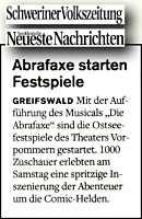 Schweriner Volkszeitung/ Norddeutsche Neueste Nachrichten 16.6.2014